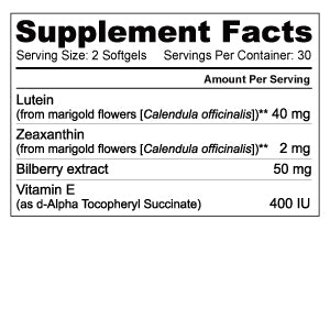 [정기구매] 천연 루테인 40mg - 필수 3대성분 루테인 빌베리 제아잔틴 고함유